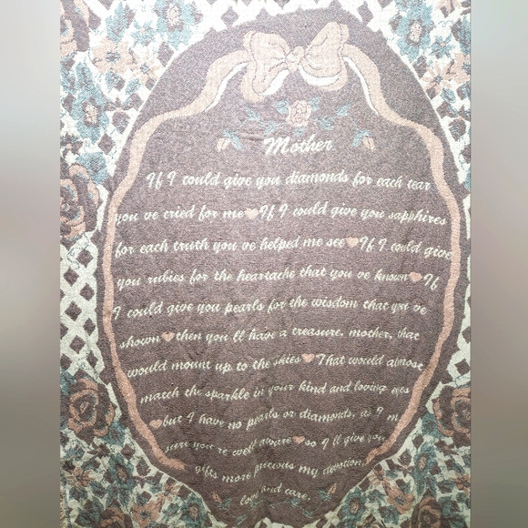 Other - Charming "Tribute To Mother" Throw Blanket